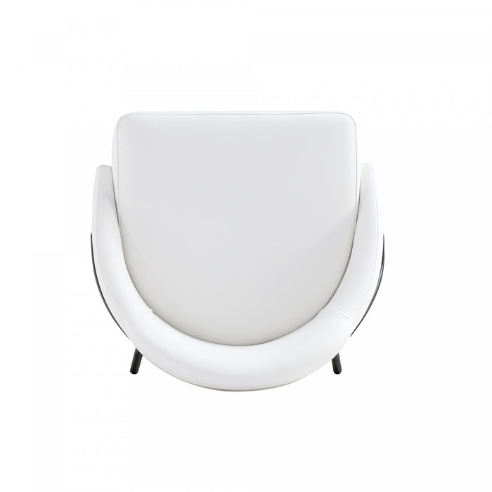 Tabouret de bar moderne en metal Gracie, rembourre, blanc et noir - Lot de 3