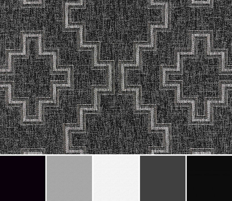 Tapis Transitionnel Esina 6'6\" x 9'0\" en Noir