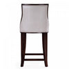 Fifth Avenue Traditional Wood Upholstered Counter Stool in Pearl White - Set of 3 | Tabouret de comptoir traditionnel en bois Fifth Avenue avec assise rembourree, blanc perle - Lot de 3