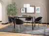 LumiSource Claire Faux Leather Contemporary Glam Dining Chair - Silver/Black|Chaise de salle à manger somptueuse contemporaine Claire en similicuir - argentée et noire