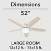 Anisten Ceiling Fan with Light Fixture - White | Ventilateur de plafond Anisten avec luminaire - Blanc