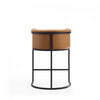 Cosmopolitan Mid-Century Modern Metal Upholstered Counter Stool in Camel - Set of 2 Bar Stool | Tabouret de comptoir moderne du milieu du siecle en metal et tissu, coloris camel, lot de 2