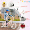 Costway 16" Kid's Bike With Training Wheels Adjustable Handlebar Seat Handbrake Pink