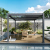 Outsunny 10' X 10' Louvered Pergola With Adjustable Roof & Aluminum Frame