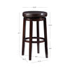 Maya Faux Leather Barstool - Brown|Tabouret bar Maya en similicuir - brun