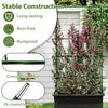 Costway Raised Garden Bed Planter Box With Climbing Trellis Water Level Indicator