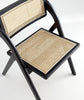 Lambinet Industry Chic Wood Folding Chair in Black and Natural - Set of 4 Dining Chair | Chaise pliante en bois style industriel Lambinet, noir et naturel - Lot de 4