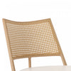 Oliver Modern Dining Chairs with PU Upholstered and PE Rattan Backrest Set of 2,Beige  | Chaises de salle a manger modernes Oliver avec assise rembourree en PU et dossier en rotin PE, lot de 2, beige