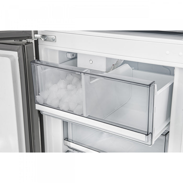 Refrigerateur Custodia 24 po, 10,3 pi³, ouverture a gauche, machine a glacons, acier - FFFFD1766-24LS