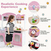 Honeyjoy Corner Kitchen Playset With Coffee Machine Oven Microwave Washing Machine Pink