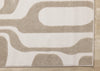 Leopold Modern Mid-Century Beige Cream Area Rug - 2'7" x 4'11"|Carpette Leopold beige et crème de style moderne du milieu du 20e siècle - 2 pi 7 po x 4 pi 11 po