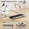 Goplus 2.25hp 3-in-1 Folding Treadmill W/table Speaker Remote Home Office White