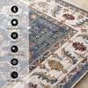 Olivia Blue Modern Tribal Inspired Border Rug, 5'3" x 7'10" Indoor Area Rug | Tapis Olivia bleu a inspire tribal avec bordure, 5'3" x 7'10"