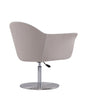 Manhattan Comfort Voyager Brushed Metal Woven Swivel Adjustable Accent Chair - Barley|Chaise d’appoint réglable pivotante Voyager de Manhattan Comfort en métal brossé et en tissu - orge