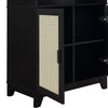 Manhattan Comfort Sheridan Modern Cane Bookcase with Adjustable Shelves - Black|Bibliothèque moderne Sheridan de Manhattan Comfort avec cannage et tablettes réglables - noire