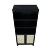 Manhattan Comfort Sheridan Modern Cane Bookcase with Adjustable Shelves - Black|Bibliothèque moderne Sheridan de Manhattan Comfort avec cannage et tablettes réglables - noire