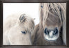 Two Horses Framed Stucco Art – 27.25" x 39.25" | Œuvre d’art en stuc encadrée « Two Horses » - 27,25 po x 39,25 po