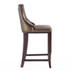 Manhattan Comfort Emperor 41" Beech Wood Barstool - Bronze & Walnut|Tabouret bar Emperor de Manhattan Comfort de 41 po en hêtre - bronze et noyer