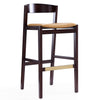 Manhattan Comfort Klismos 40.75" Beech Wood Barstool - Camel & Dark Walnut|Tabouret bar Klismos de Manhattan Comfort de 40,75 po en hêtre - chameau et noyer foncé