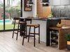 Manhattan Comfort Klismos 40.75" Beech Wood Barstool - Camel & Dark Walnut|Tabouret bar Klismos de Manhattan Comfort de 40,75 po en hêtre - chameau et noyer foncé