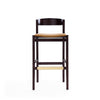 Manhattan Comfort Klismos 40.75" Beech Wood Barstool - Camel & Dark Walnut|Tabouret bar Klismos de Manhattan Comfort de 40,75 po en hêtre - chameau et noyer foncé