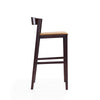 Manhattan Comfort Klismos 40.75" Beech Wood Barstool - Camel & Dark Walnut|Tabouret bar Klismos de Manhattan Comfort de 40,75 po en hêtre - chameau et noyer foncé