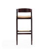 Manhattan Comfort Klismos 40.75" Beech Wood Barstool - Camel & Dark Walnut|Tabouret bar Klismos de Manhattan Comfort de 40,75 po en hêtre - chameau et noyer foncé