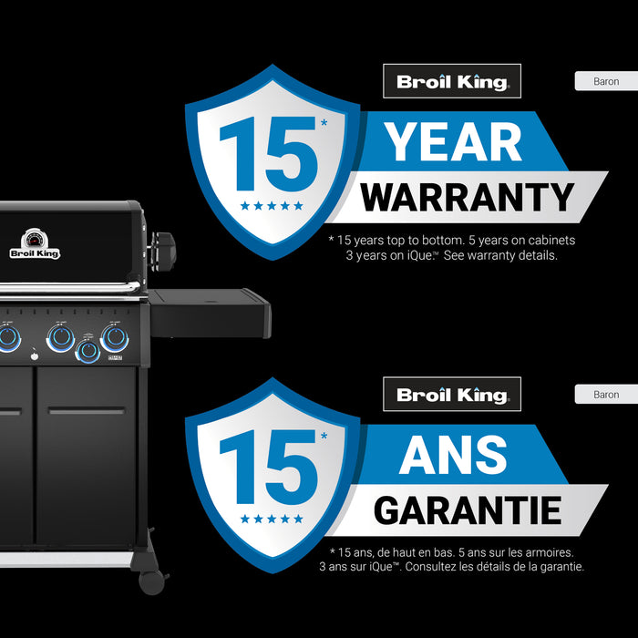 Broil King Baron 490 Pro Shadow 4-bruleurs 40 000 BTU Barbecue a gaz naturel - 674147