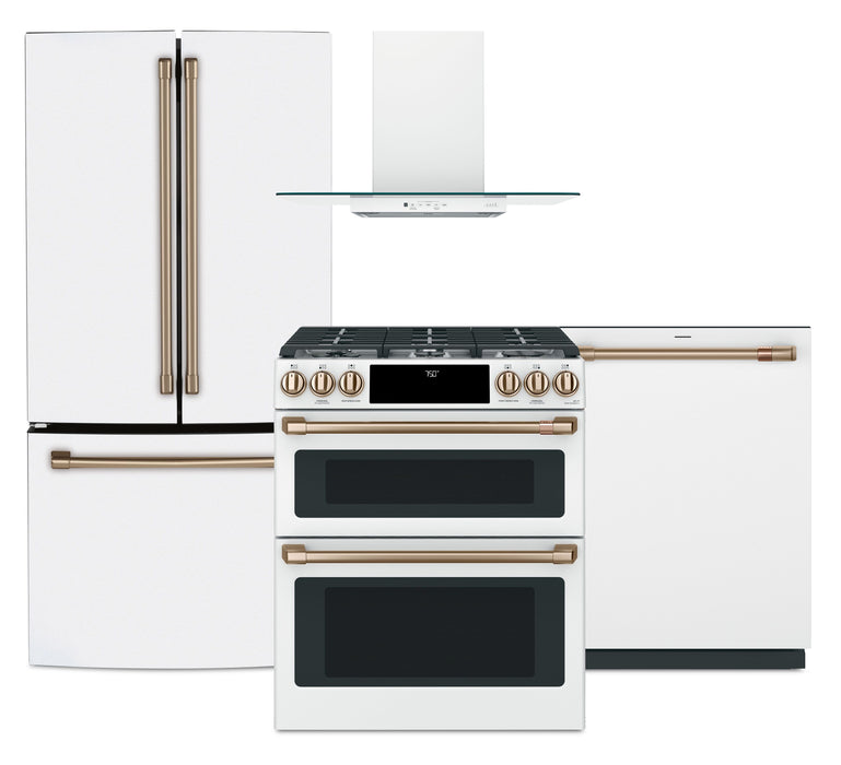 Ensemble de 4 électroménagers Café pour la cuisine - blanc mat 