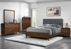 Cami Panel Bed with Fabric Headboard & Frame, Brown - Queen Size | Lit à panneaux Cami avec tête de lit en tissu et cadre de lit, brun - format grand lit