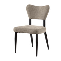  Chaise de salle à manger Capri de Kort & Co. en tissu de polyester et en métal - taupe