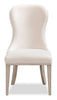 Corsa Dining Side Chair - Light Grey and Ivory Felt | Chaise de salle à manger Corsa - gris clair et feutre ivoire | CORSLDSC