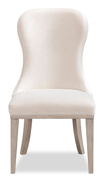 Chaise de salle à manger Corsa - gris clair et feutre ivoire