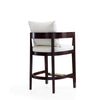Manhattan Comfort Ritz 34" Beech Wood Counter Height Barstool - Ivory & Dark Walnut|Tabouret bar Ritz de Manhattan Comfort de hauteur comptoir de 34 po en hêtre - ivoire et noyer foncé