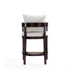 Manhattan Comfort Ritz 34" Beech Wood Counter Height Barstool - Ivory & Dark Walnut|Tabouret bar Ritz de Manhattan Comfort de hauteur comptoir de 34 po en hêtre - ivoire et noyer foncé