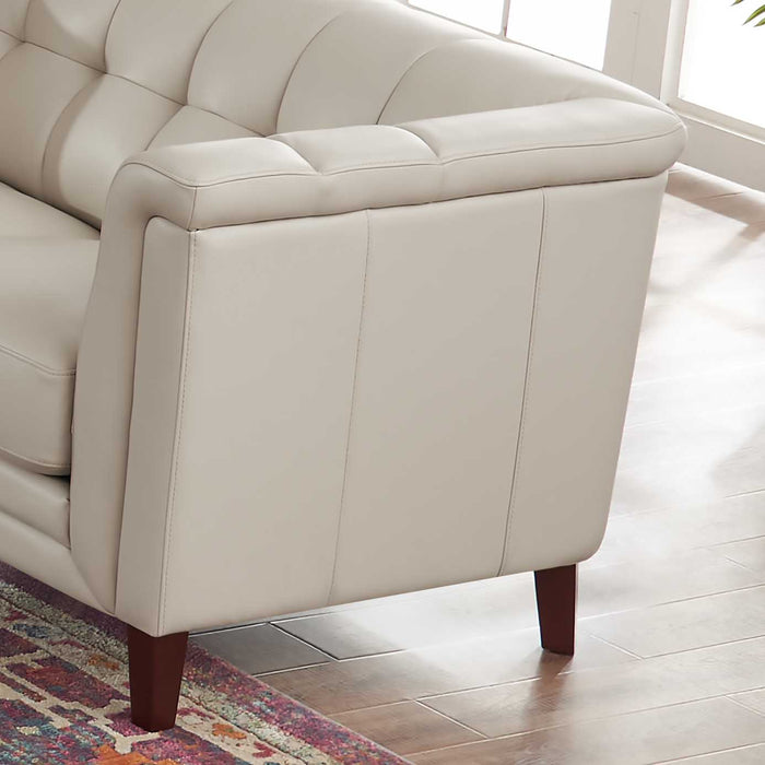Sofa Bodie de Hydeline en cuir - vanille