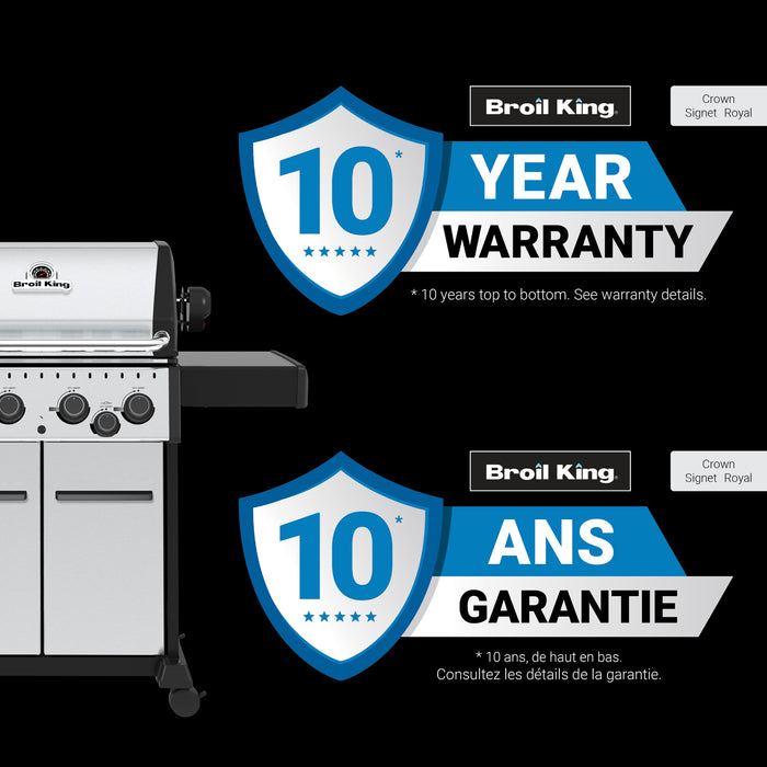 Broil King Crown S 490 4-bruleurs 40 000 BTU Barbecue a gaz naturel - 865387