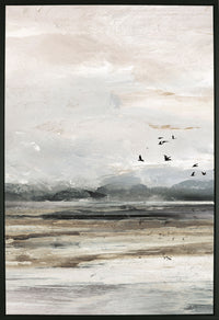 Peinture acrylique encadrée « By the Lake I » - 25,25 po x 37,25 po