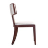 Manhattan Comfort Set of 2 Pulitzer Faux Leather Dining Chairs - Silver & Walnut|Ensemble 2 chaises de salle à manger Pulitzer de Manhattan Comfort en similicuir - argenté et noyer