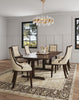 Manhattan Comfort Set of 2 Fifth Avenue Faux Leather Dining Chairs - Cream & Walnut|Ensemble 2 chaises de salle à manger Fifth Avenue de Manhattan Comfort en similicuir - crème et noyer
