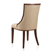Manhattan Comfort Set of 2 Fifth Avenue Faux Leather Dining Chairs - Cream & Walnut|Ensemble 2 chaises de salle à manger Fifth Avenue de Manhattan Comfort en similicuir - crème et noyer