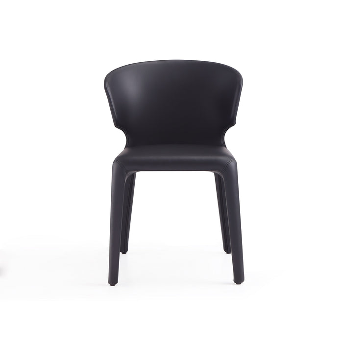 Ensemble 2 chaises de salle à manger Conrad de Manhattan Comfort en similicuir - noir
