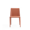 Manhattan Comfort Set of 2 Paris Saddle Leather Dining Chairs - Clay|Ensemble 2 chaises de salle à manger Paris de Manhattan Comfort en cuir à équipement - argile