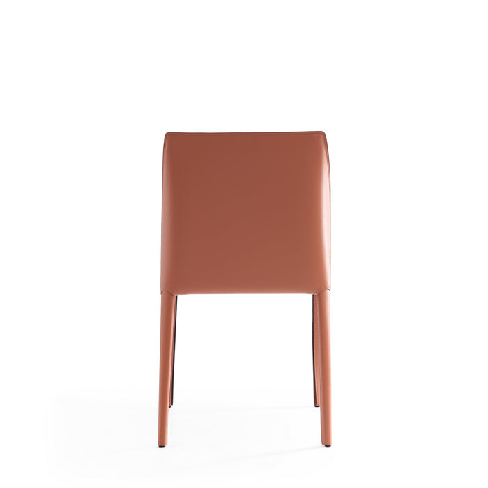 Ensemble 2 chaises de salle à manger Paris de Manhattan Comfort en cuir à équipement - argile