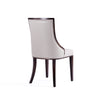 Manhattan Comfort Set of 2 Grand Faux Leather Dining Chairs - Light Grey|Ensemble 2 chaises de salle à manger Grand de Manhattan Comfort en similicuir - gris clair