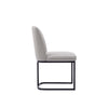 Manhattan Comfort Serena Faux Leather Dining Chair - Light Grey|Chaise de salle à manger Serena de Manhattan Comfort en similicuir - gris clair