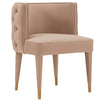 Manhattan Comfort Modern Maya Tufted Velvet Dining Chair - Nude|Chaise de salle à manger moderne Maya de Manhattan Comfort en velours capitonné - couleur chair