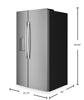 GE 27.7 Cu. Ft. Side-By-Side Refrigerator - Fingerprint Resistant Stainless - GSS28PYYFS  | Réfrigérateur GE de 27,7 pi3 à compartiments juxtaposés - acier inoxydable résistant aux traces de doigts - GSS28PYYFS