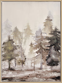Peinture acrylique encadrée « Trees Landscape II » - 30 po x 40 po