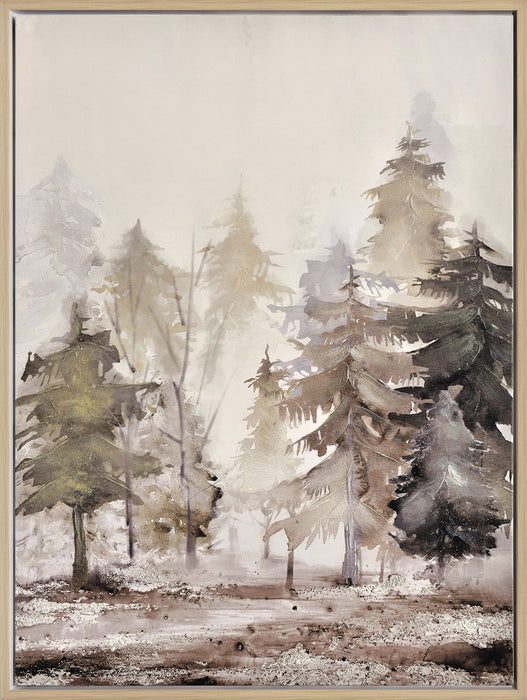 Peinture acrylique encadrée « Trees Landscape II » - 30 po x 40 po